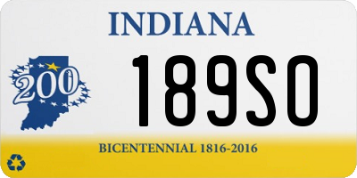 IN license plate 189SO