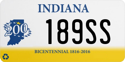 IN license plate 189SS