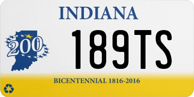 IN license plate 189TS