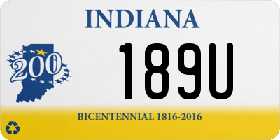 IN license plate 189U