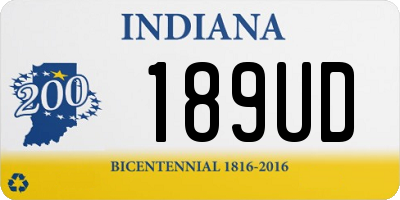 IN license plate 189UD