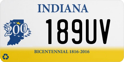 IN license plate 189UV