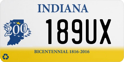 IN license plate 189UX