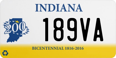 IN license plate 189VA