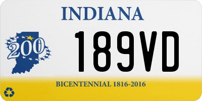 IN license plate 189VD
