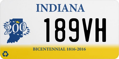 IN license plate 189VH