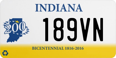 IN license plate 189VN