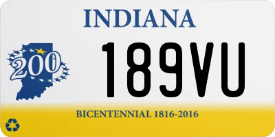 IN license plate 189VU