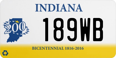 IN license plate 189WB