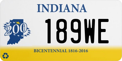 IN license plate 189WE