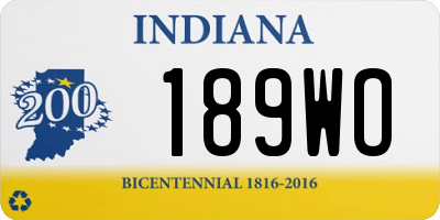 IN license plate 189WO