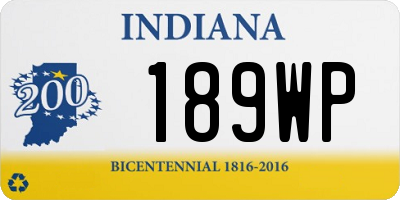 IN license plate 189WP