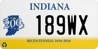 IN license plate 189WX