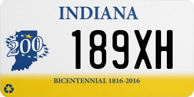 IN license plate 189XH