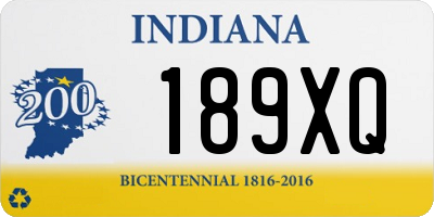 IN license plate 189XQ