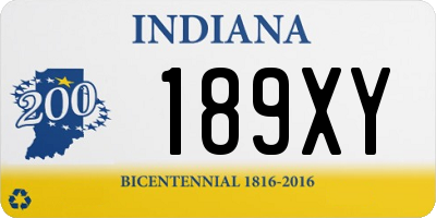 IN license plate 189XY