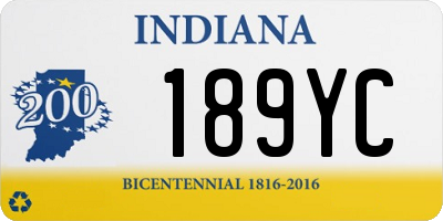 IN license plate 189YC