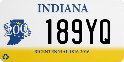 IN license plate 189YQ