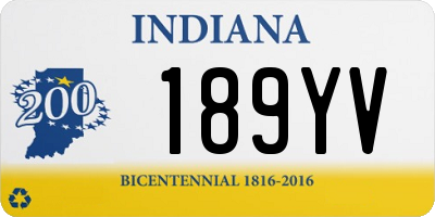 IN license plate 189YV