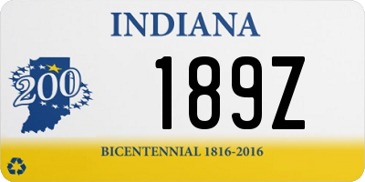 IN license plate 189Z