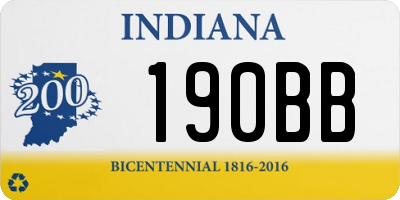 IN license plate 190BB