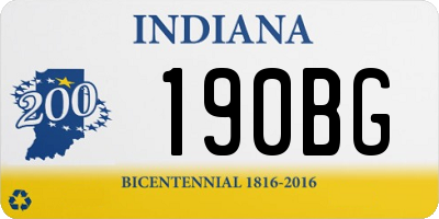 IN license plate 190BG