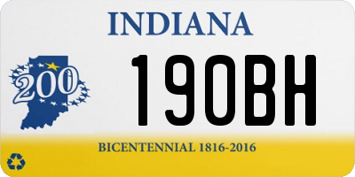 IN license plate 190BH