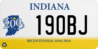 IN license plate 190BJ
