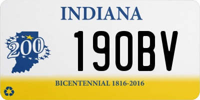 IN license plate 190BV