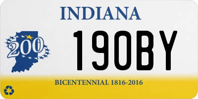 IN license plate 190BY