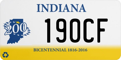 IN license plate 190CF