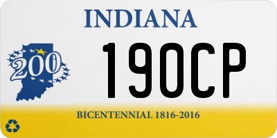 IN license plate 190CP