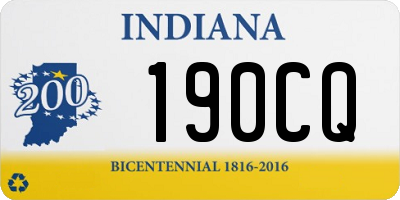 IN license plate 190CQ