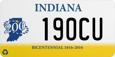 IN license plate 190CU