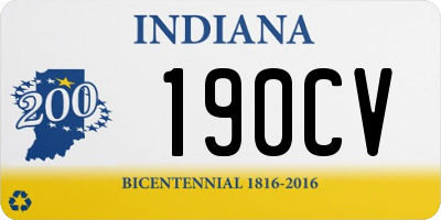 IN license plate 190CV