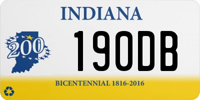 IN license plate 190DB