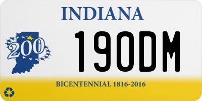 IN license plate 190DM