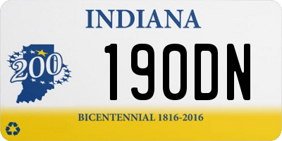 IN license plate 190DN