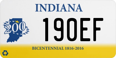 IN license plate 190EF