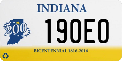 IN license plate 190EO