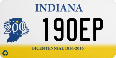 IN license plate 190EP