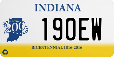 IN license plate 190EW