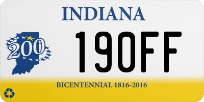 IN license plate 190FF