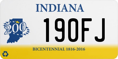 IN license plate 190FJ