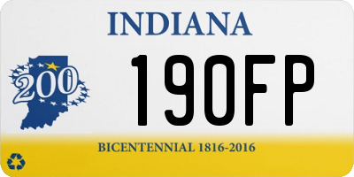 IN license plate 190FP