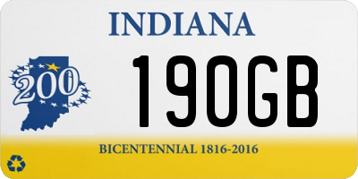 IN license plate 190GB