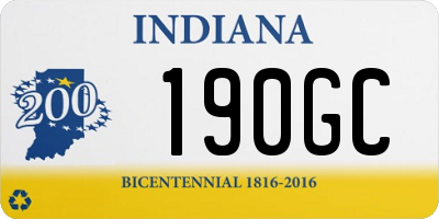 IN license plate 190GC