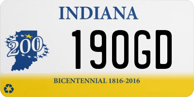 IN license plate 190GD