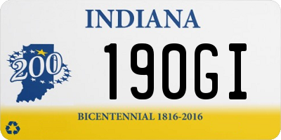 IN license plate 190GI