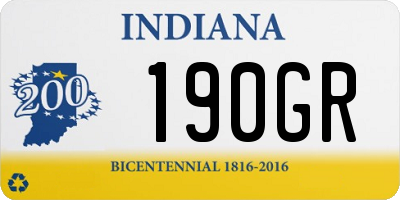 IN license plate 190GR